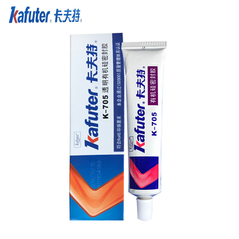 卡夫特(kafuter)橡胶密封工业胶K-705透明强力耐高温防水修补粘合剂45g